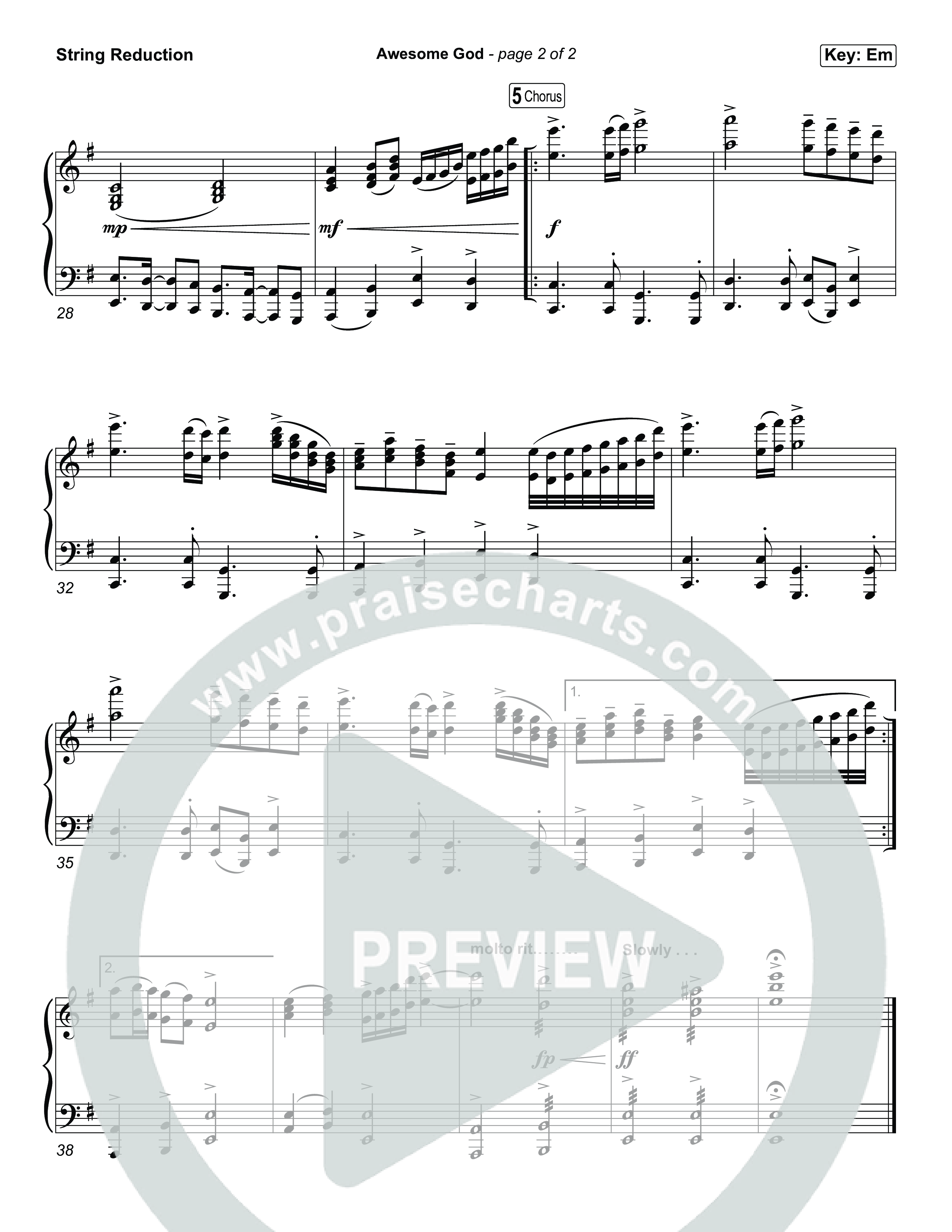 Awesome God String Reduction (Michael W. Smith)