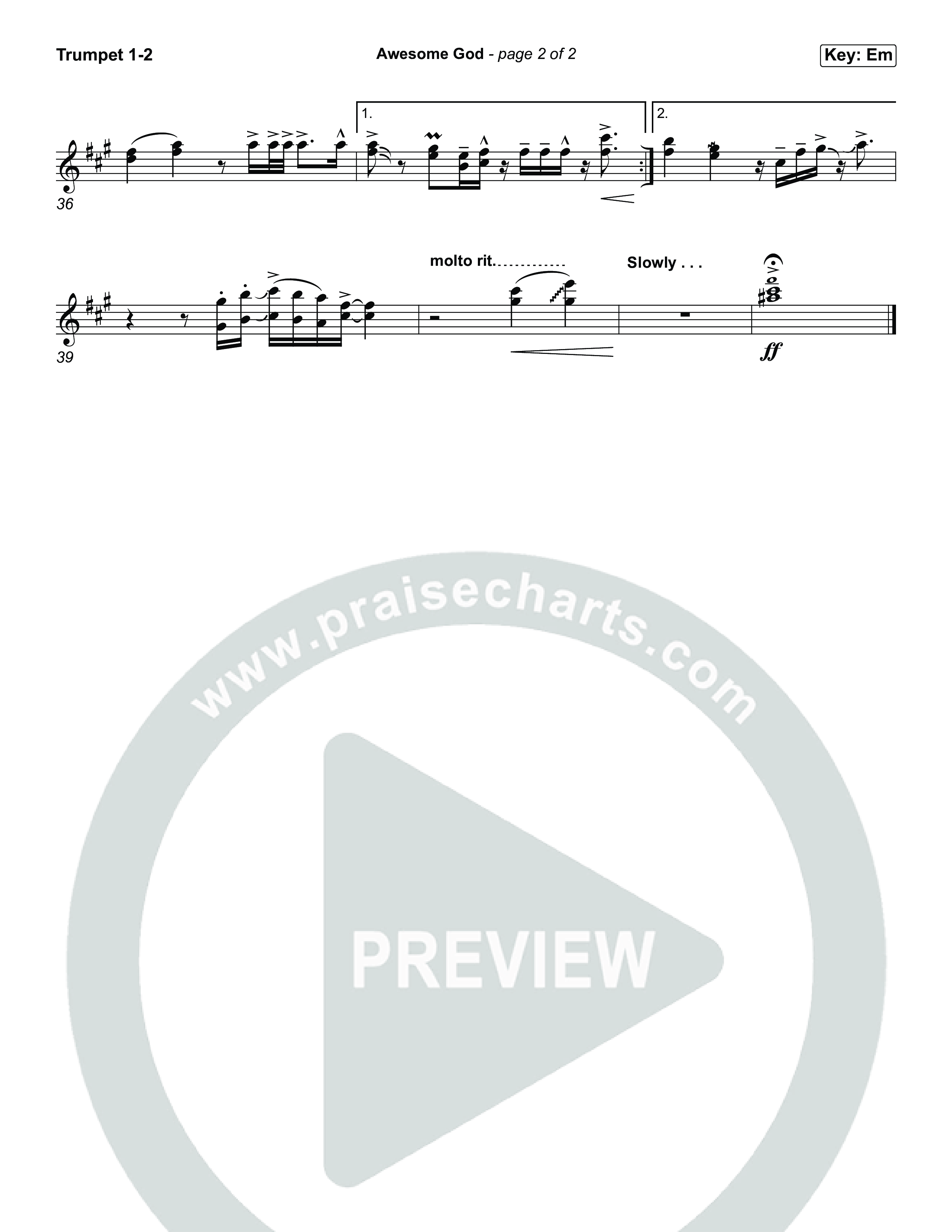 Awesome God Trumpet 1,2 (Michael W. Smith)