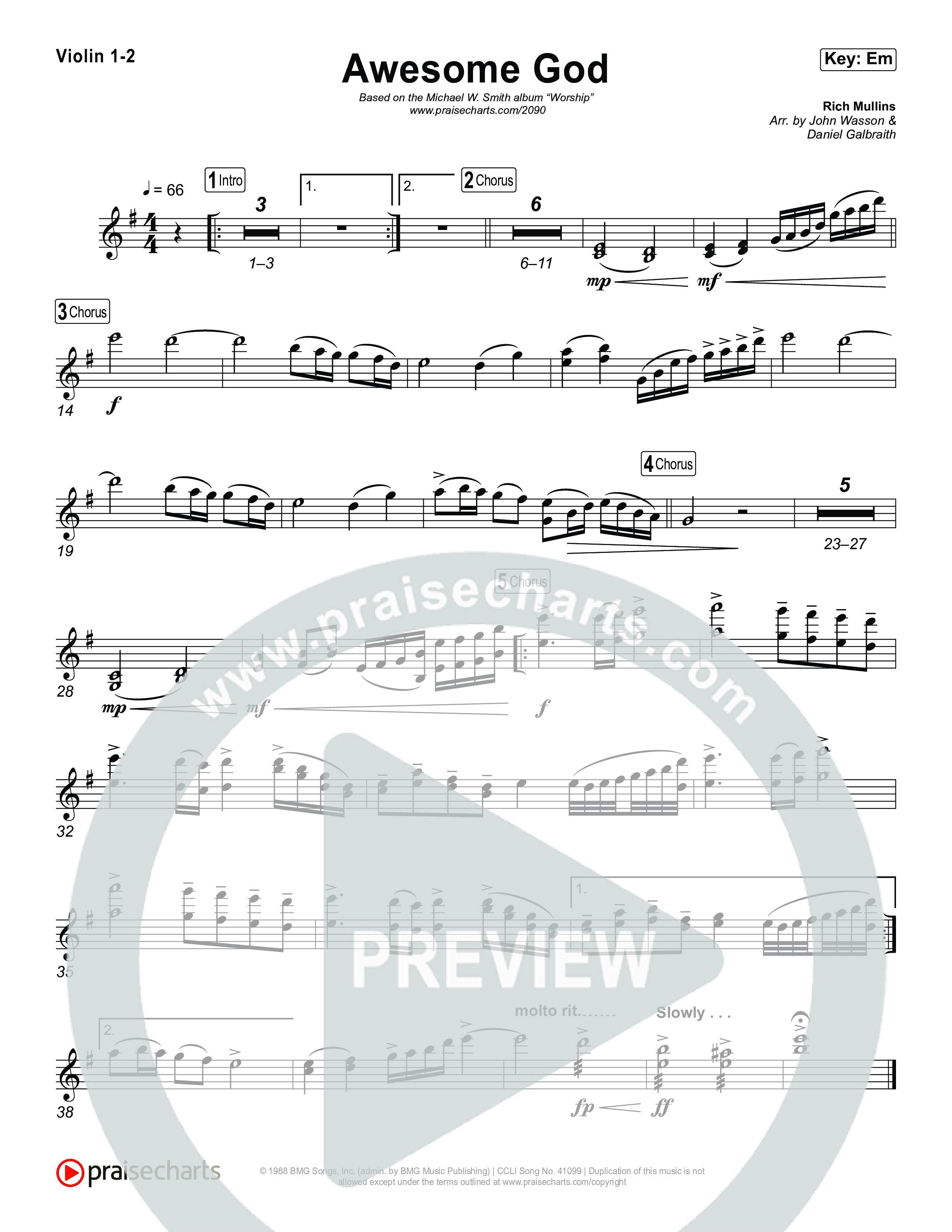 Awesome God String Pack (Michael W. Smith)