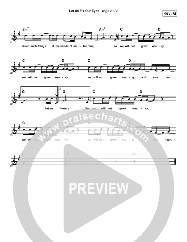 Let Us Fix Our Eyes Lead Sheet (Toby Baxley)