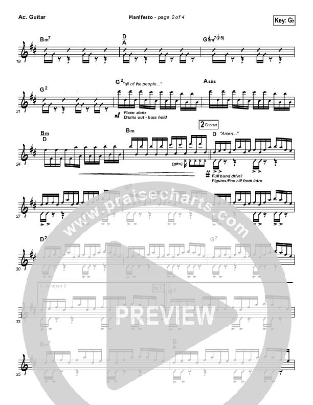 Manifesto Acoustic Guitar (City Harmonic)