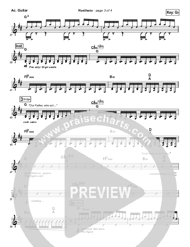 Manifesto Acoustic Guitar (City Harmonic)