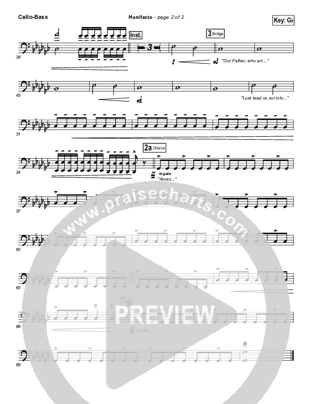 Manifesto Cello/Bass (City Harmonic)