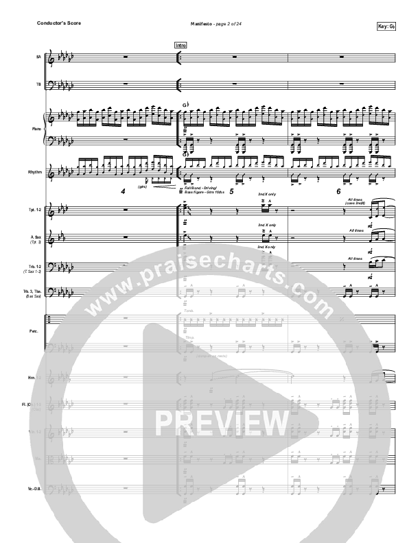 Manifesto Conductor's Score (City Harmonic)