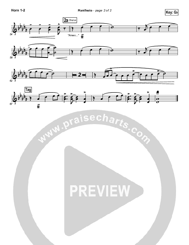 Manifesto French Horn 1/2 (City Harmonic)