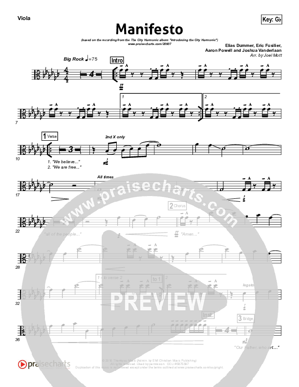 Manifesto Viola (City Harmonic)