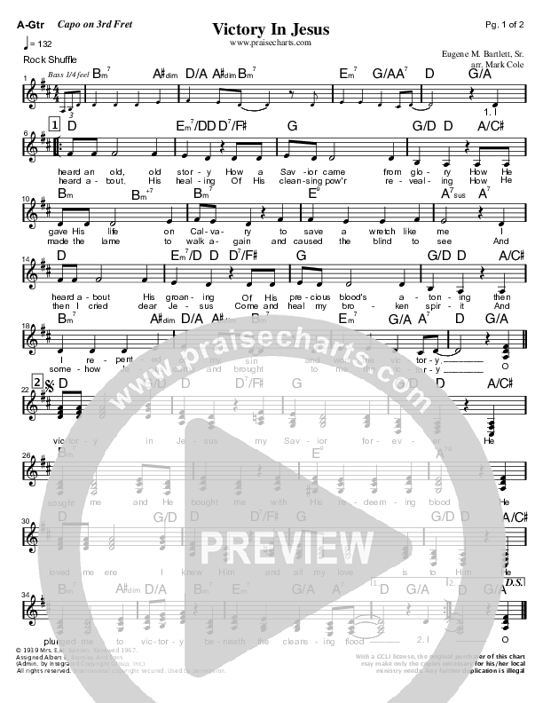 Victory In Jesus Acoustic Guitar (Mark Cole)