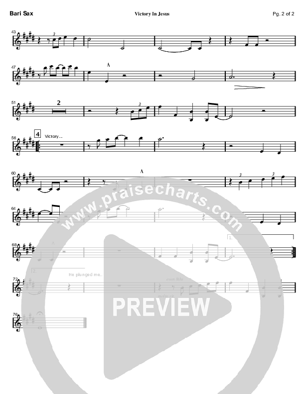Victory In Jesus Bari Sax (Mark Cole)