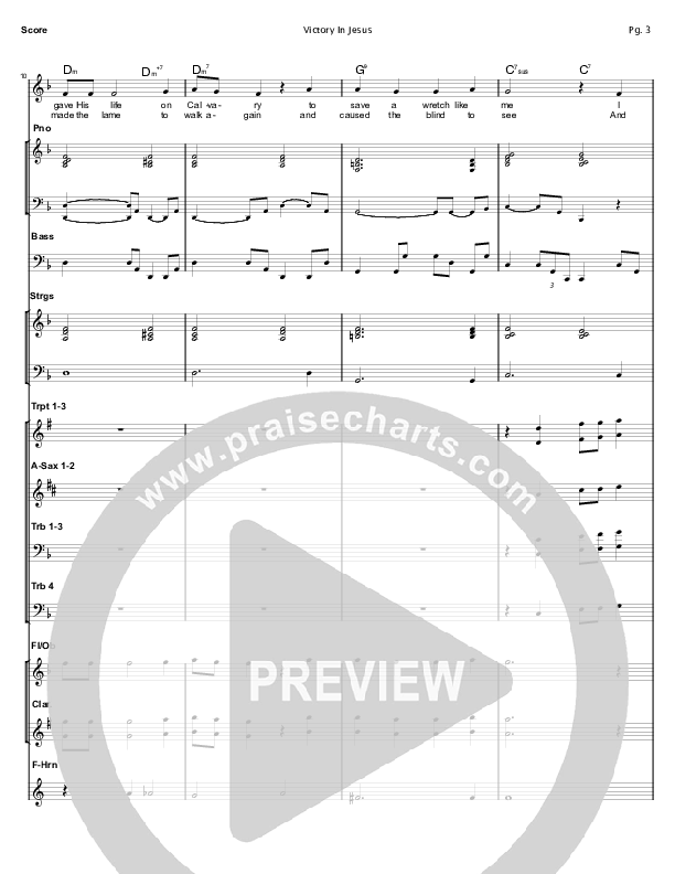 Victory In Jesus Conductor's Score (Mark Cole)