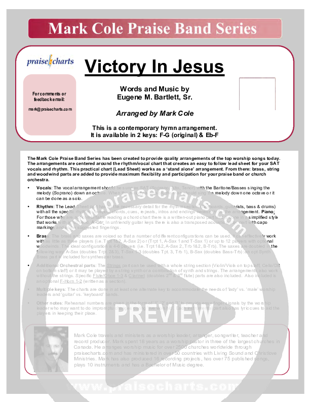 Victory In Jesus Orchestration (Mark Cole)