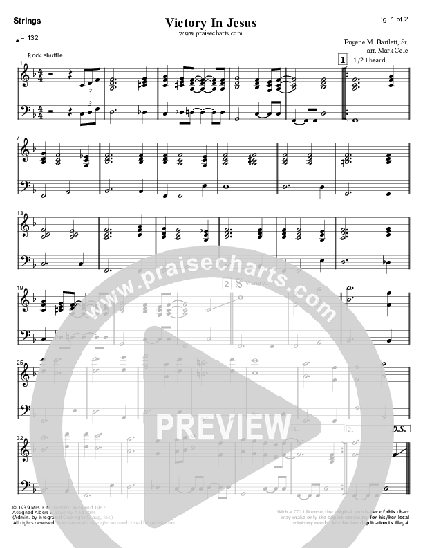 Victory In Jesus Strings (Mark Cole)