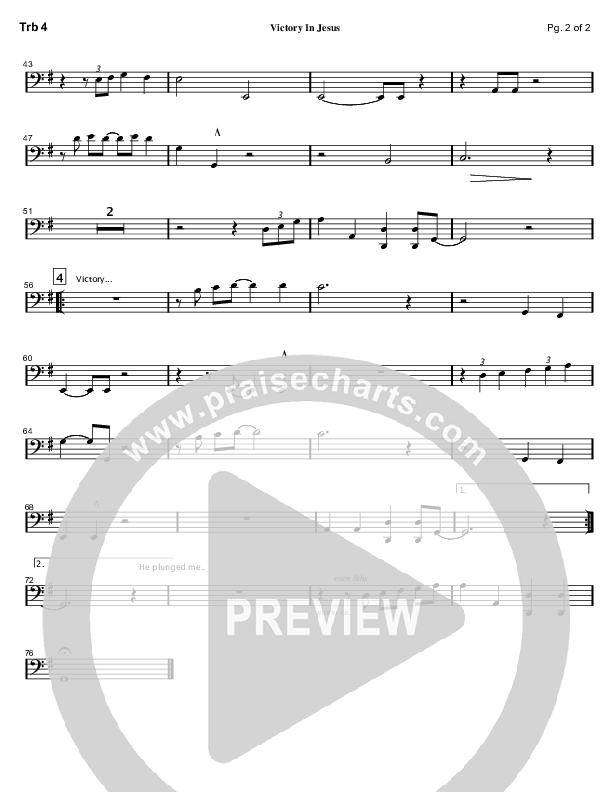 Victory In Jesus Trombone 4 (Mark Cole)