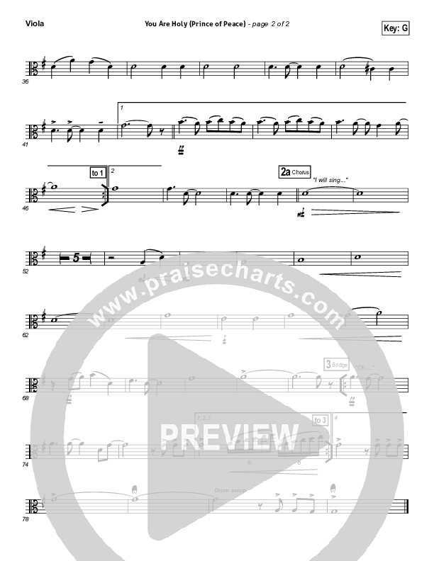 You Are Holy (Prince of Peace) Viola (Michael W. Smith)