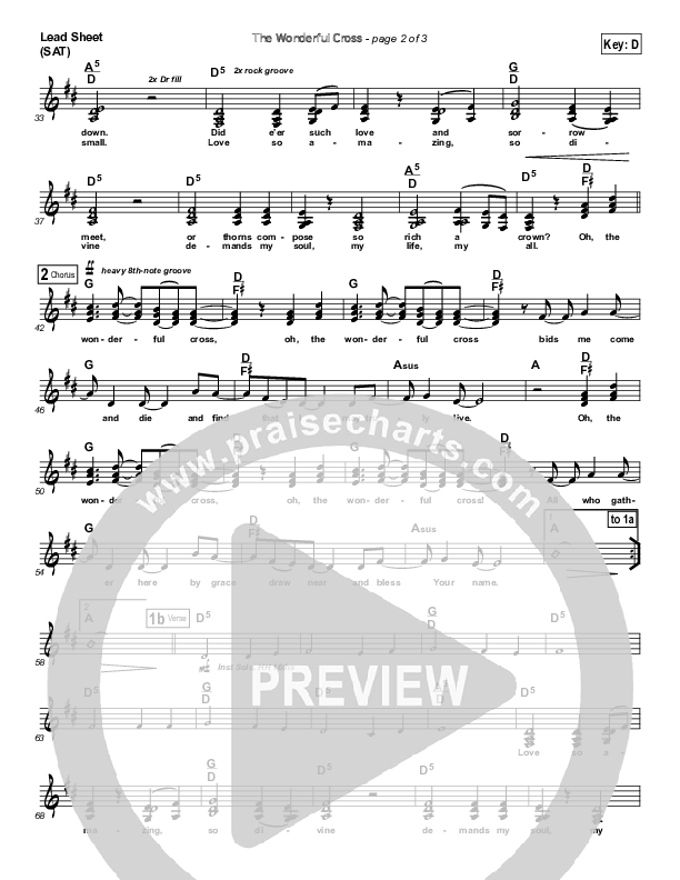 The Wonderful Cross Lead (SAT) (Michael W. Smith)