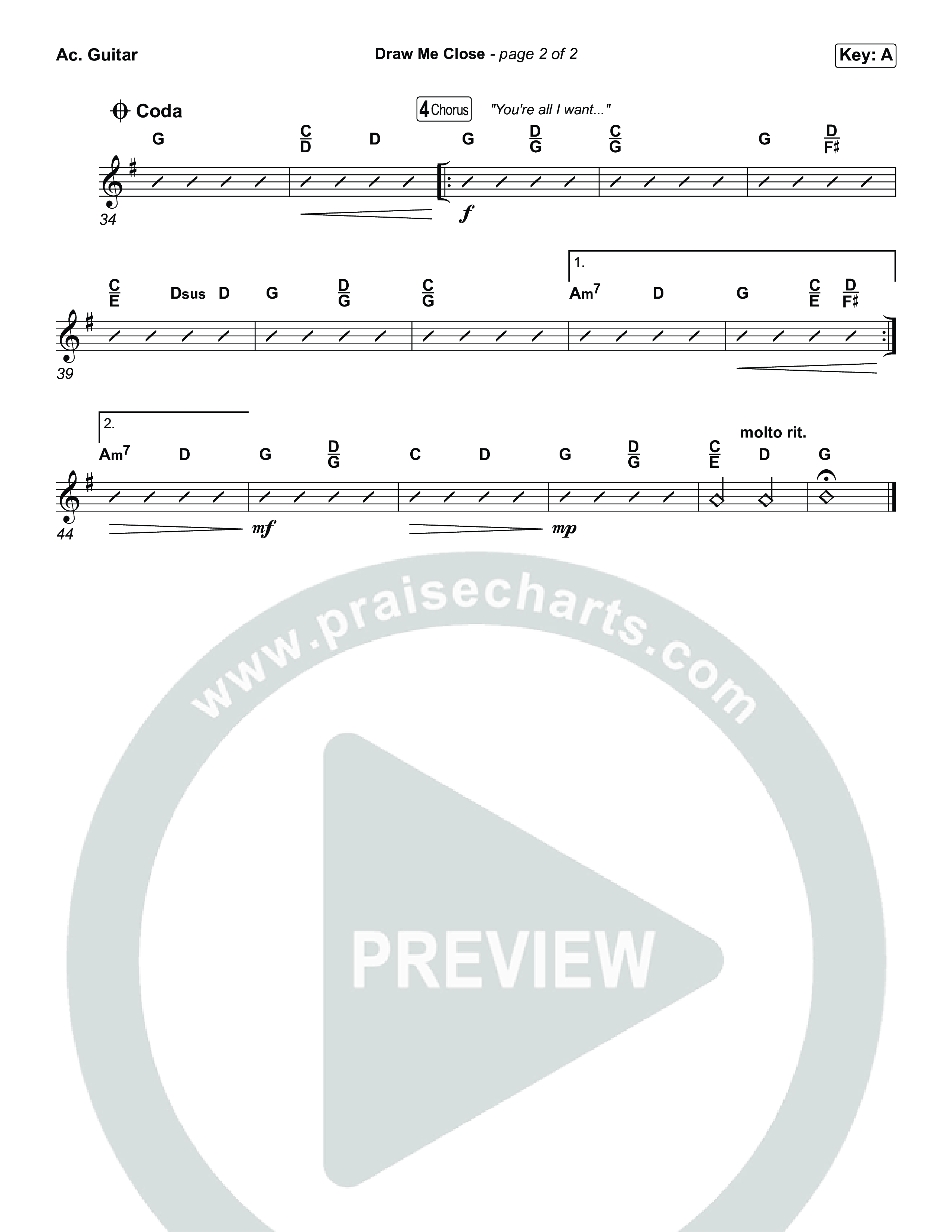 Draw Me Close Acoustic Guitar (Michael W. Smith)