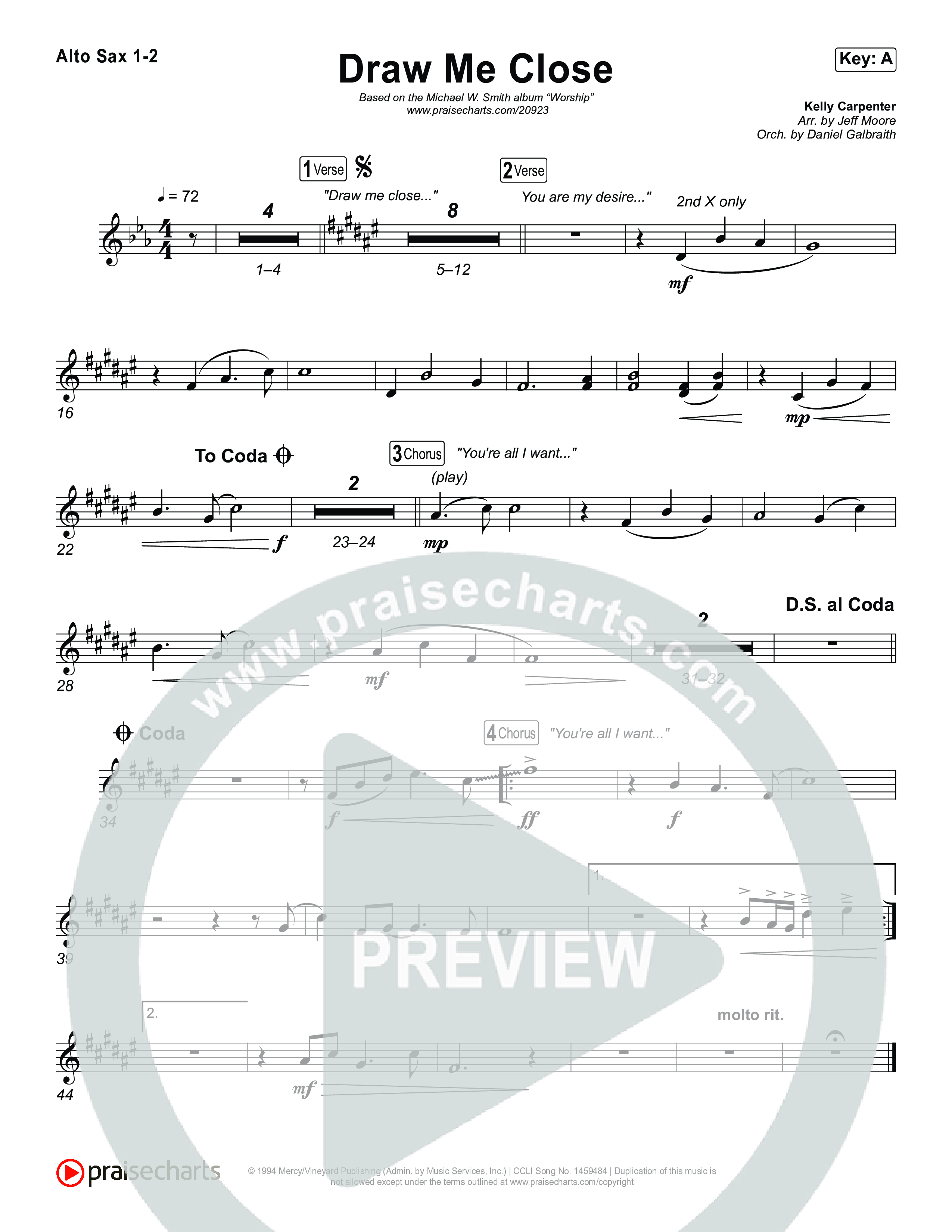 Draw Me Close Alto Sax 1,2 (Michael W. Smith)