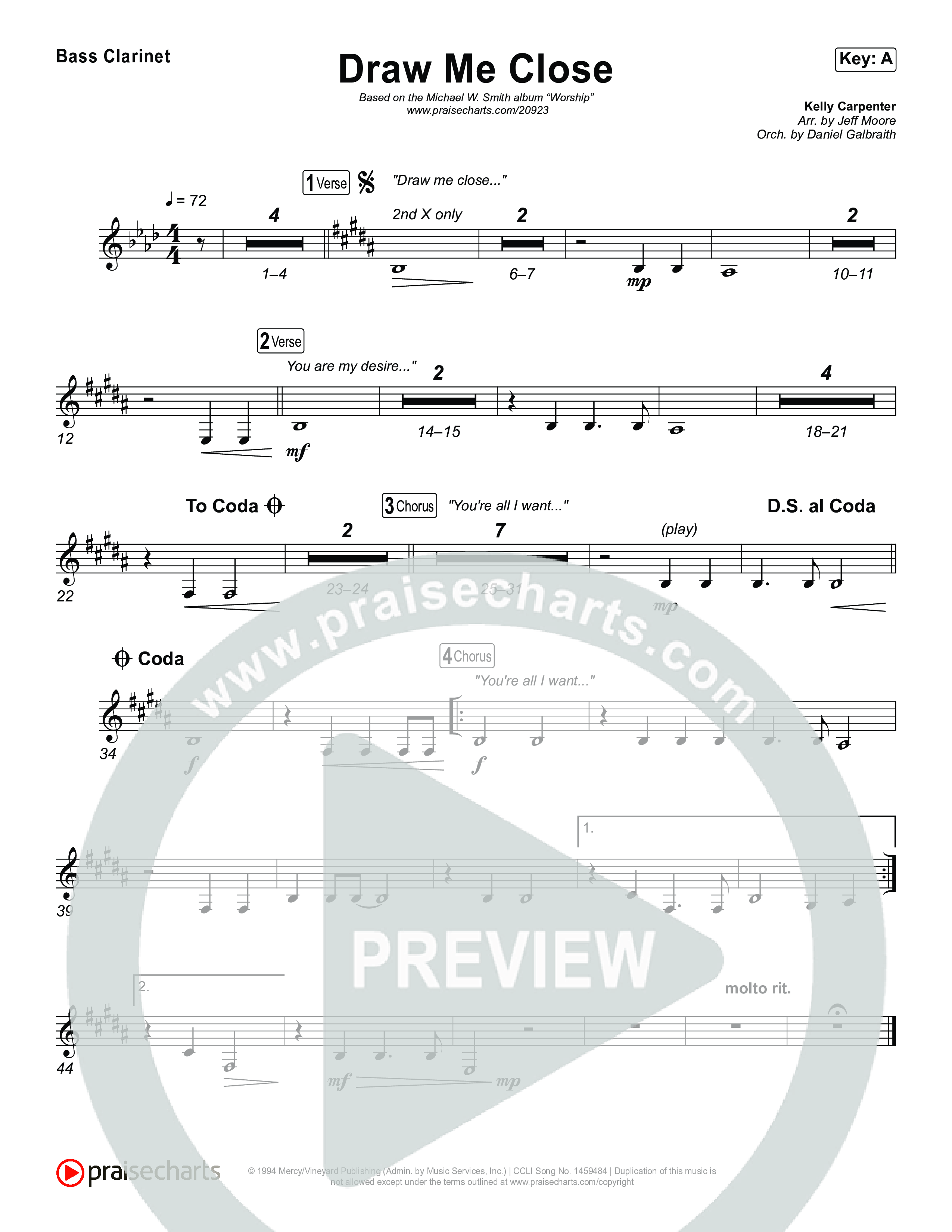 Draw Me Close Clarinet 1,2 (Michael W. Smith)