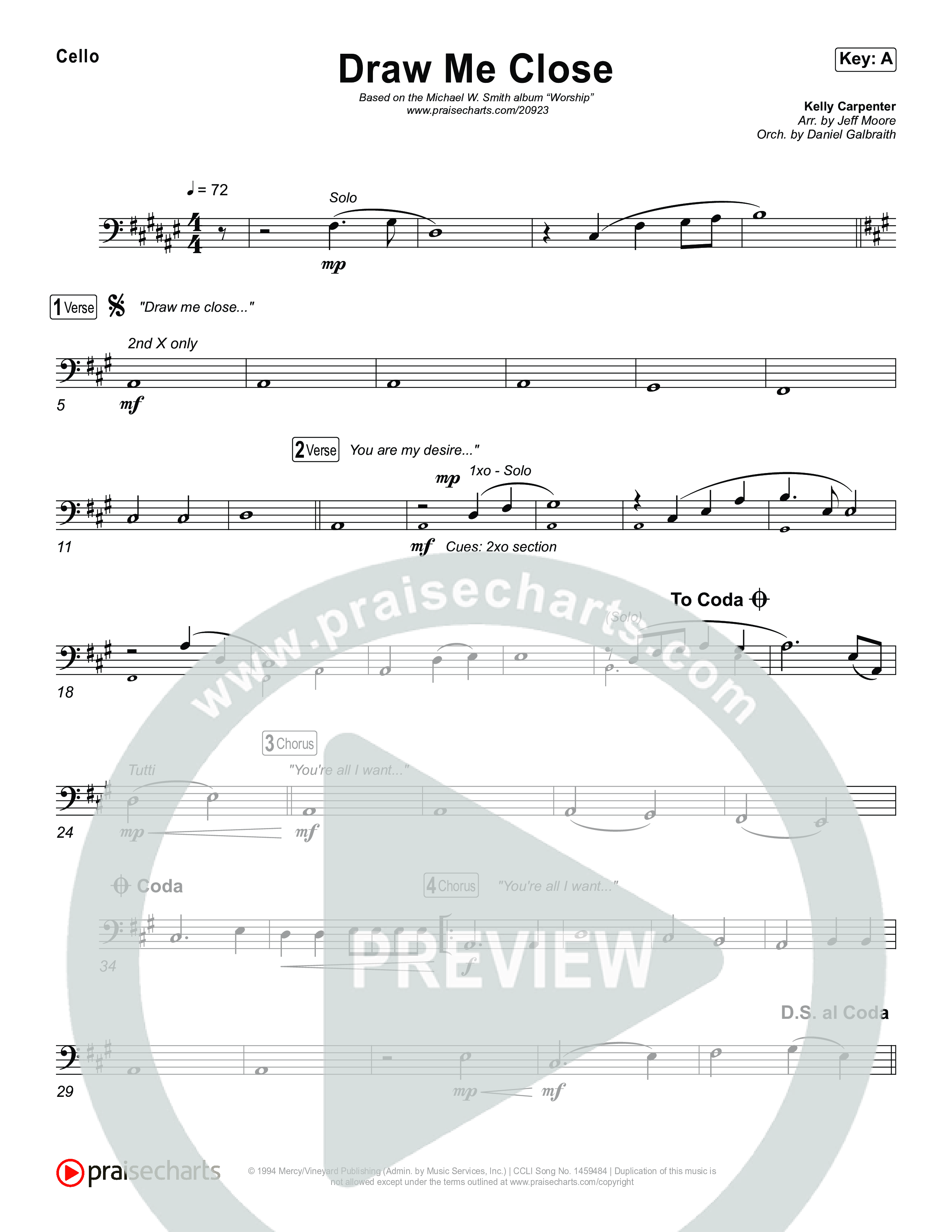 Draw Me Close Cello (Michael W. Smith)