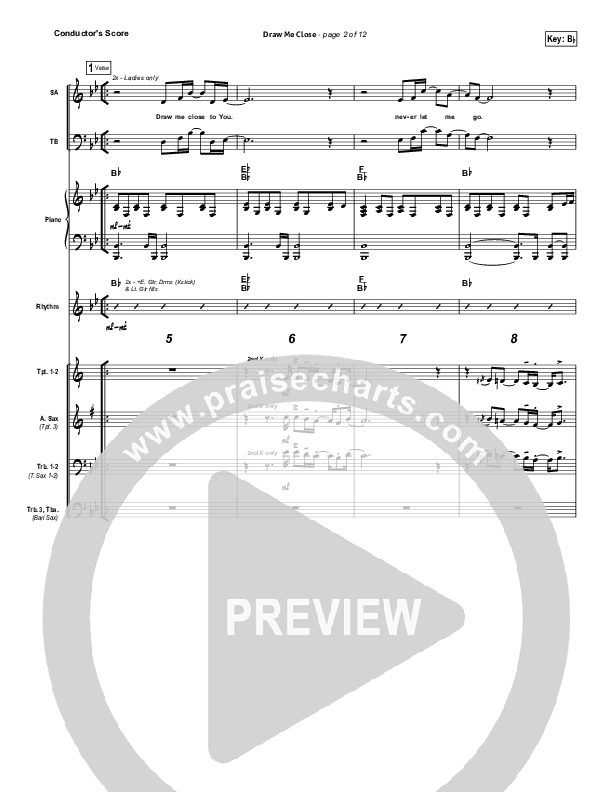 Draw Me Close Conductor's Score (Michael W. Smith)