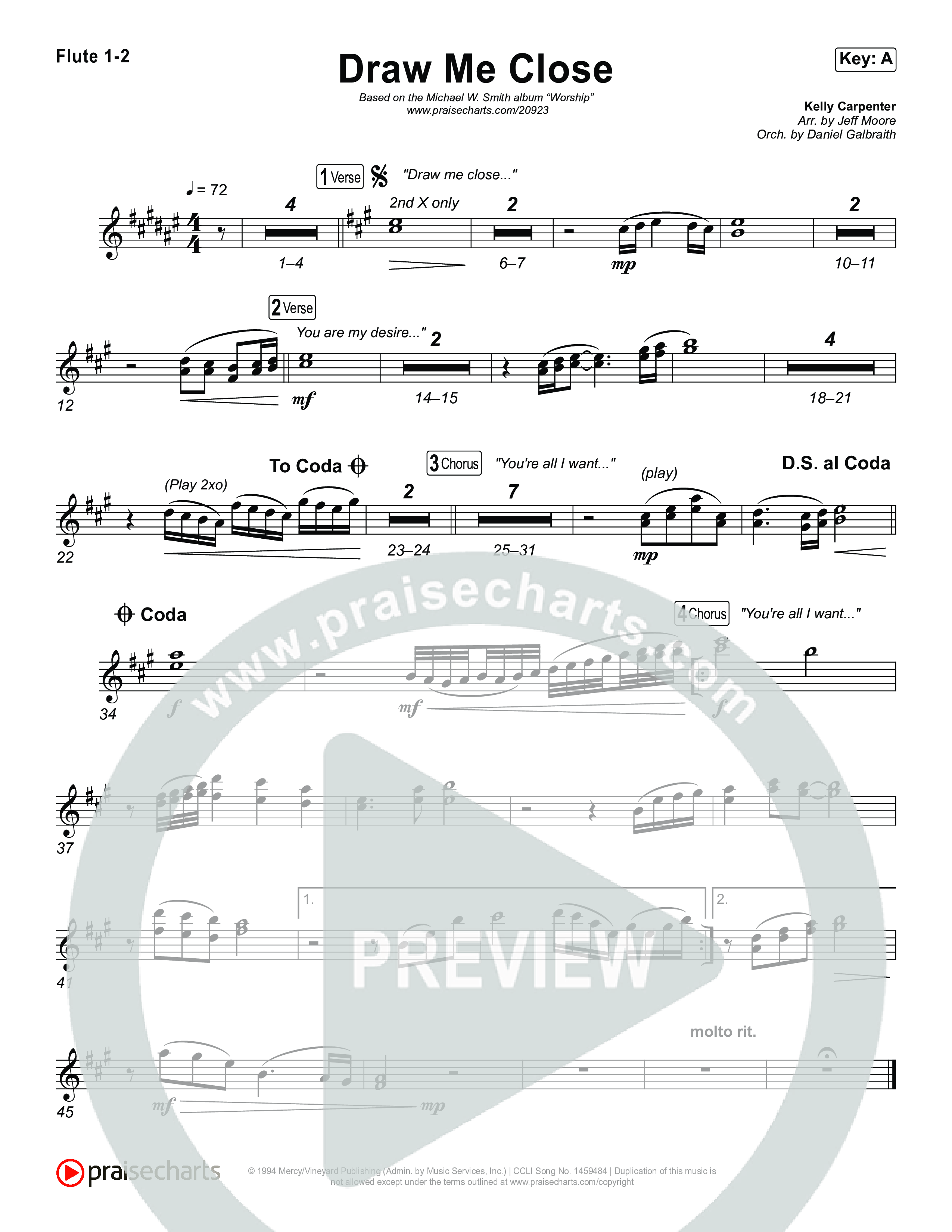 Draw Me Close Flute 1,2 (Michael W. Smith)