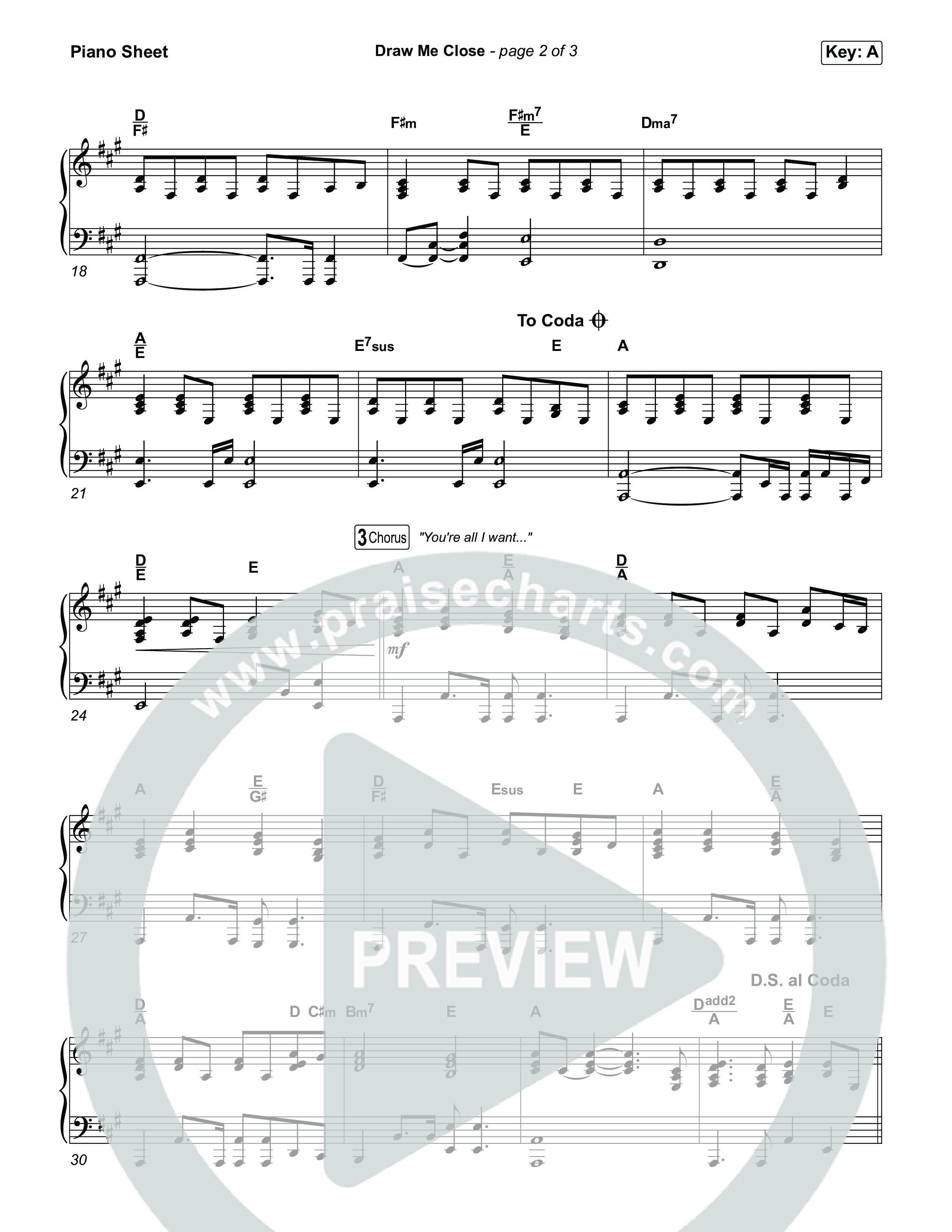 Draw Me Close Piano Sheet (Michael W. Smith)