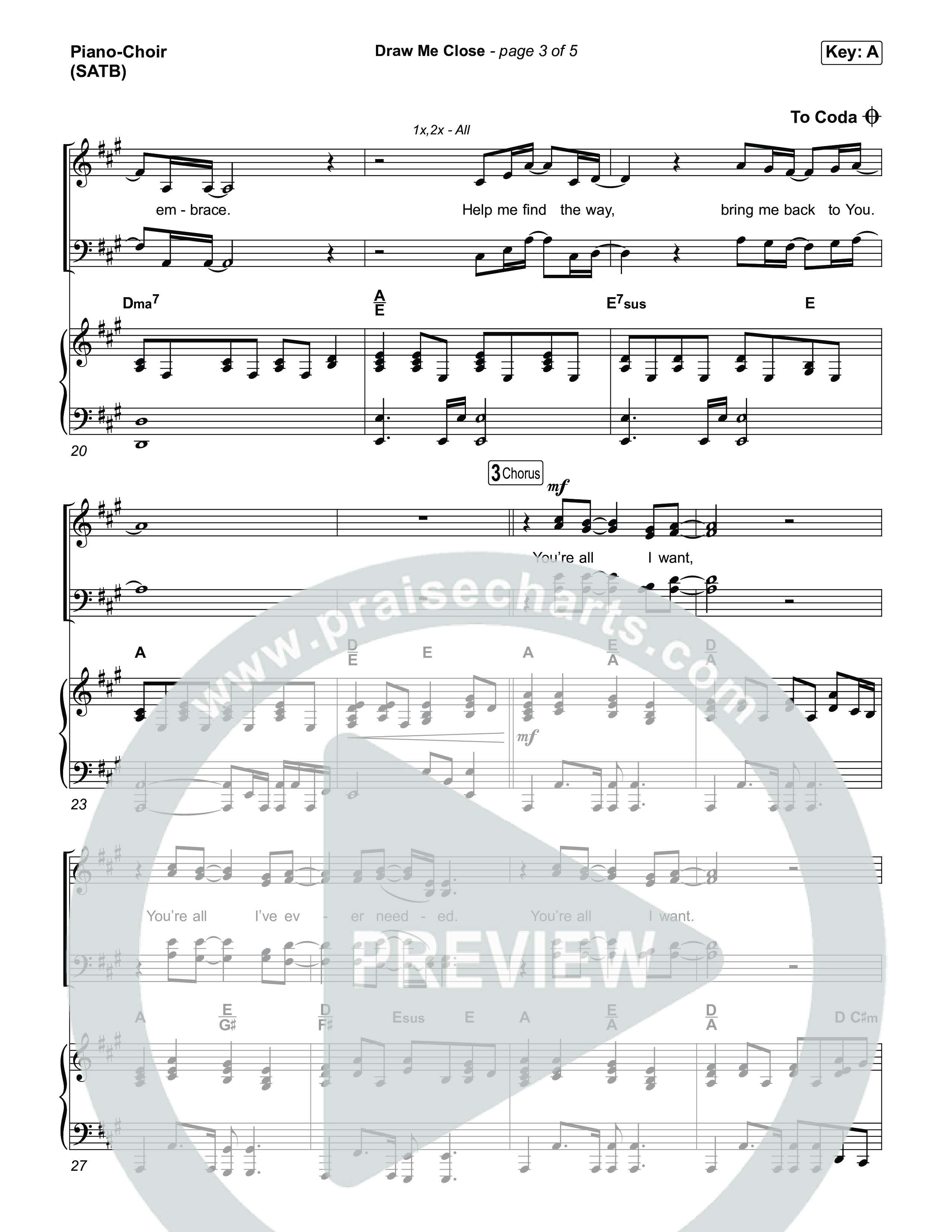 Draw Me Close Piano/Vocal Pack (Michael W. Smith)