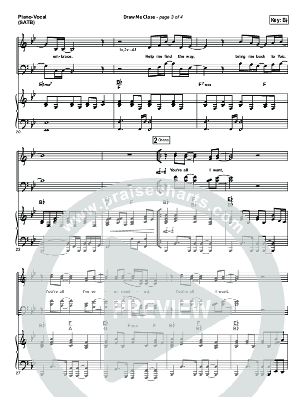 Draw Me Close Piano/Vocal (SATB) (Michael W. Smith)