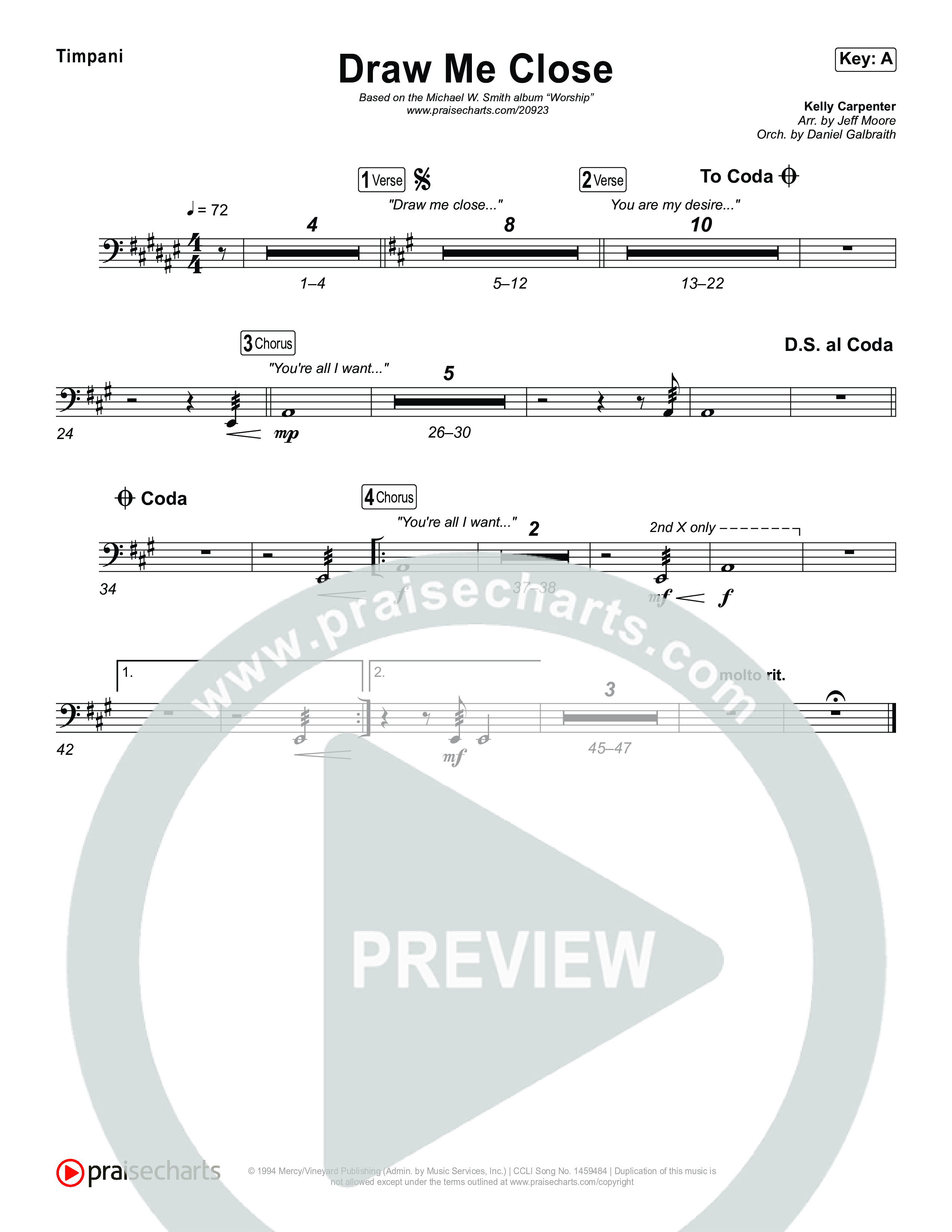 Draw Me Close Timpani (Michael W. Smith)