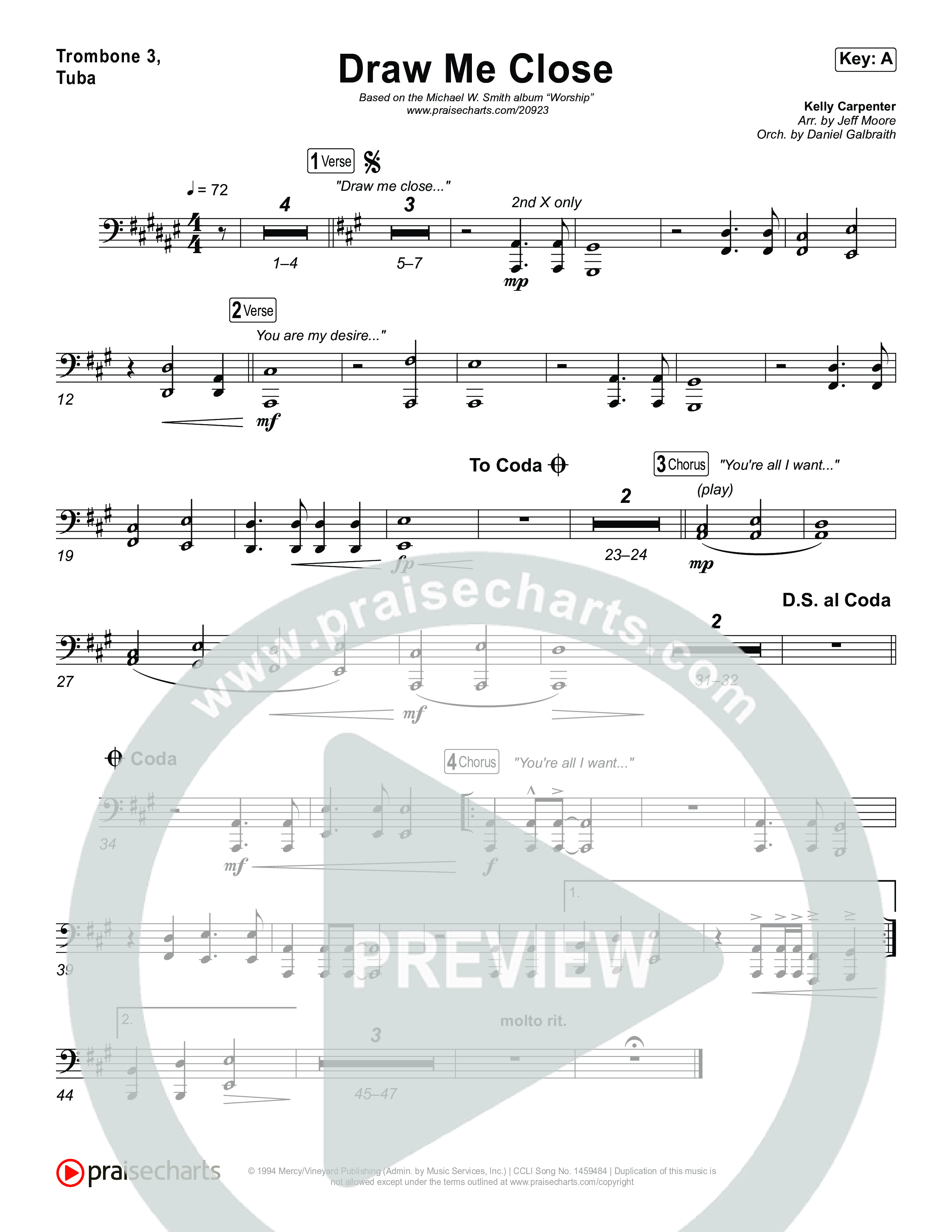 Draw Me Close Trombone 1,2 (Michael W. Smith)