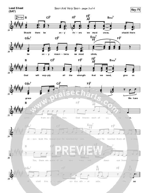 Soon And Very Soon Lead Sheet (SAT) (Andrae Crouch)