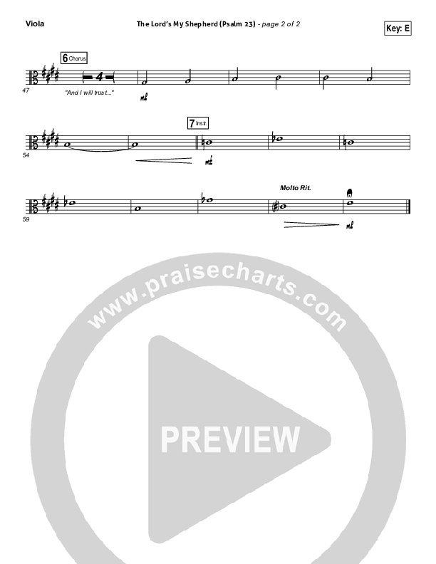 The Lord Is My Shepherd (Psalm 23) Viola (Stuart Townend)