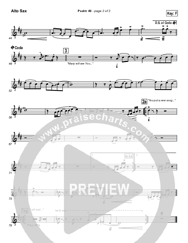 Psalm 40 Alto Sax (Newsong)