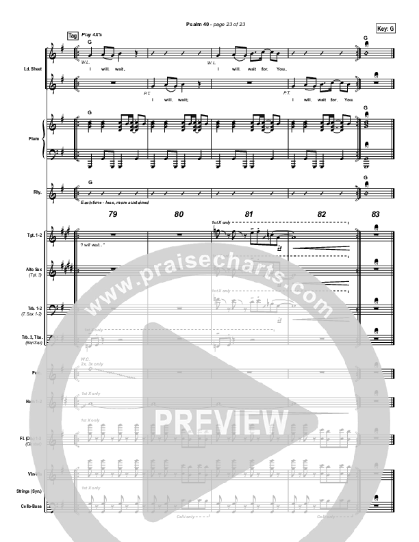 Psalm 40 Conductor's Score (Newsong)
