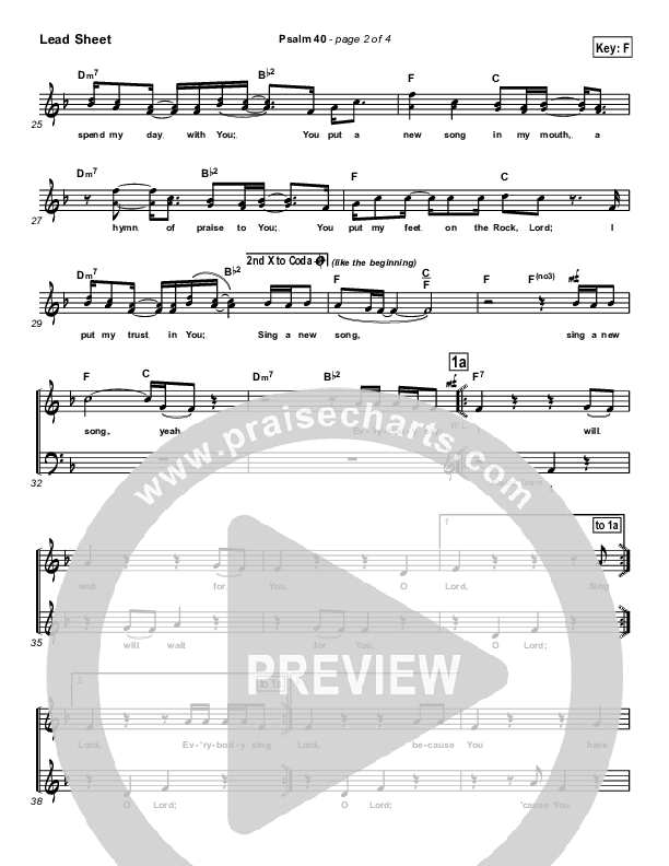 Psalm 40 Lead Sheet (Newsong)