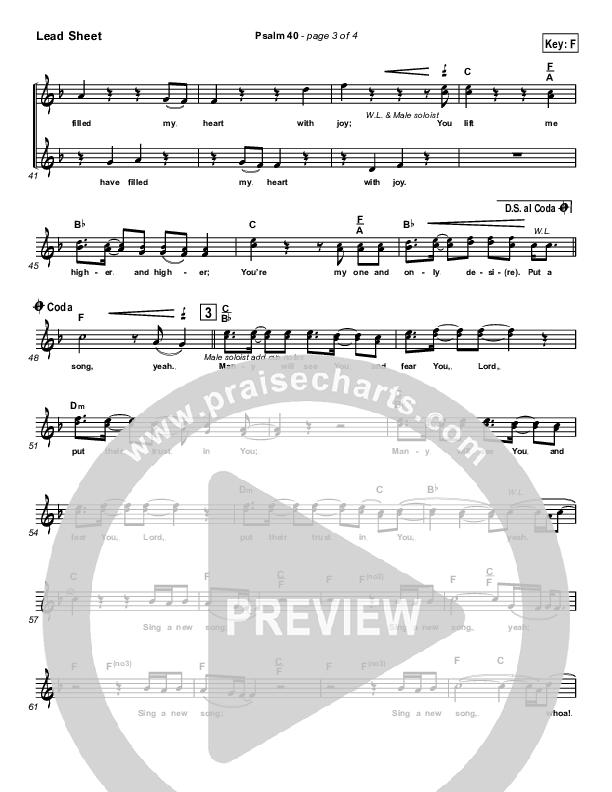 Psalm 40 Lead Sheet (Newsong)