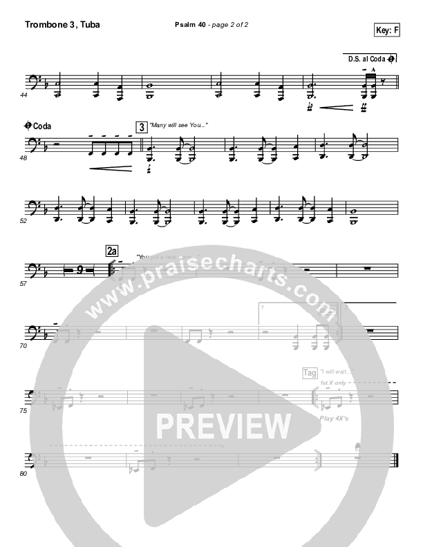 Psalm 40 Trombone 3/Tuba (Newsong)