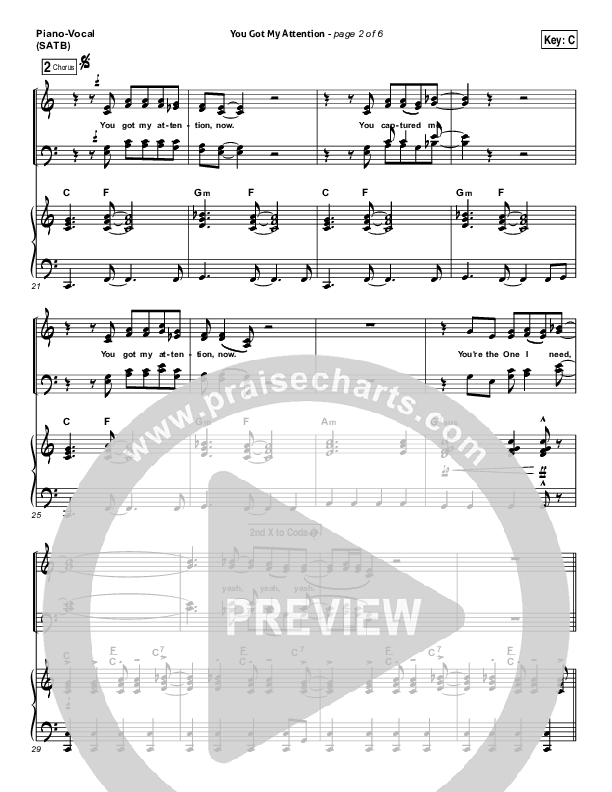 You Got My Attention Lead & Piano (Dara Maclean)