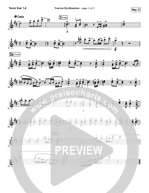 You Got My Attention Tenor Sax 1/2 (Dara Maclean)