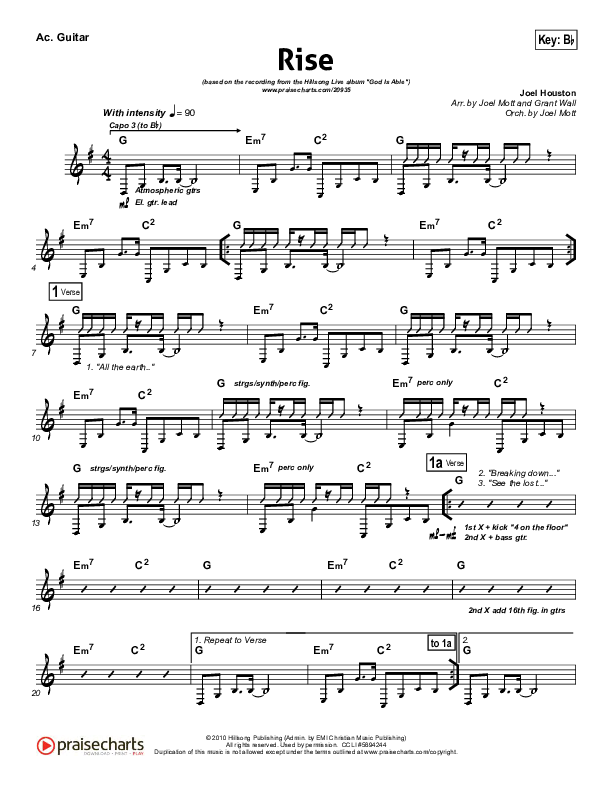 Rise Acoustic Guitar (Hillsong Worship)