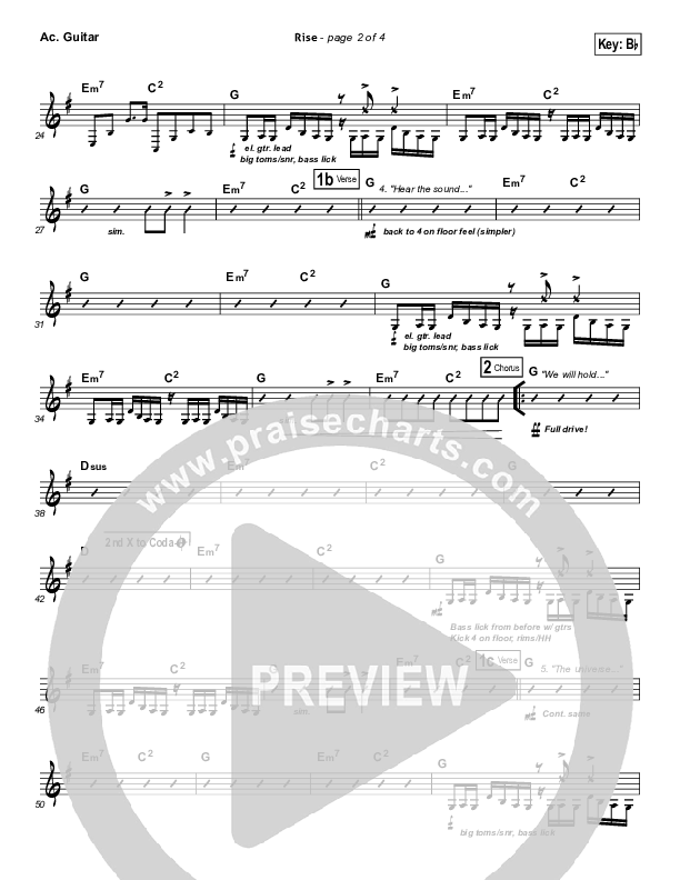 Rise Acoustic Guitar (Hillsong Worship)