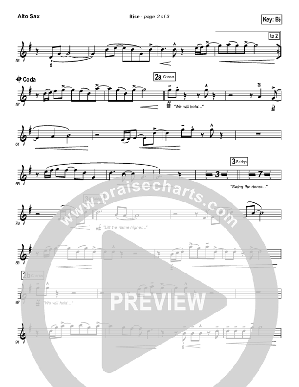 Rise Alto Sax (Hillsong Worship)