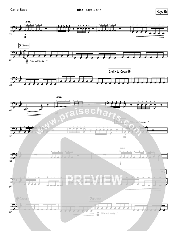 Rise Cello/Bass (Hillsong Worship)