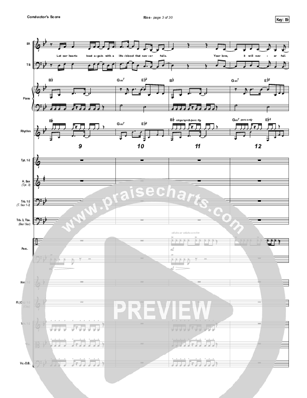 Rise Conductor's Score (Hillsong Worship)