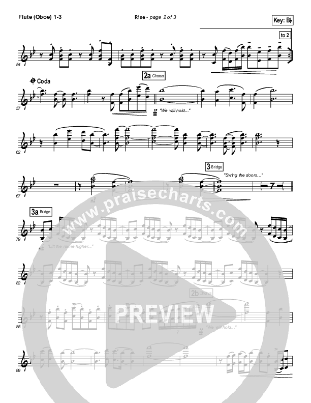 Rise Flute/Oboe 1/2/3 (Hillsong Worship)