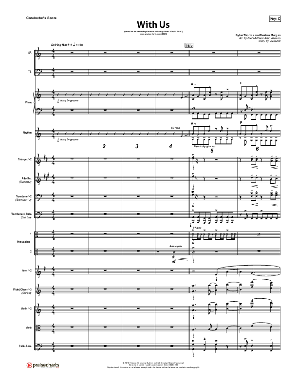 With Us Conductor's Score (Hillsong Worship)