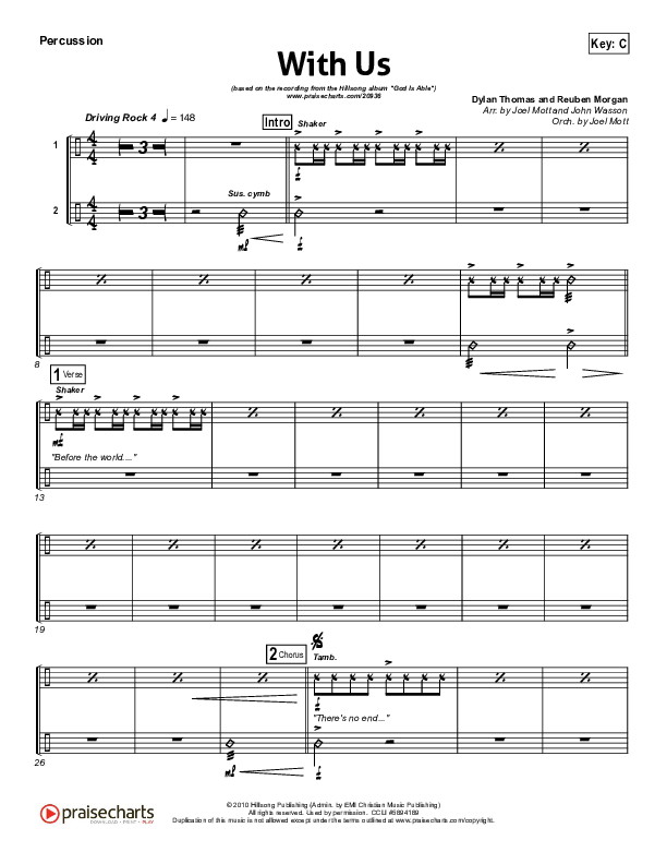 With Us Percussion (Hillsong Worship)