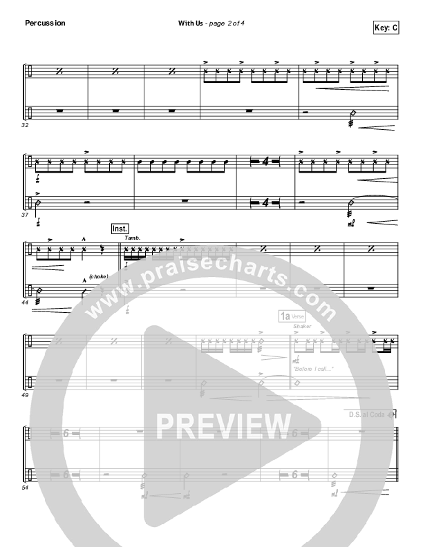 With Us Percussion (Hillsong Worship)