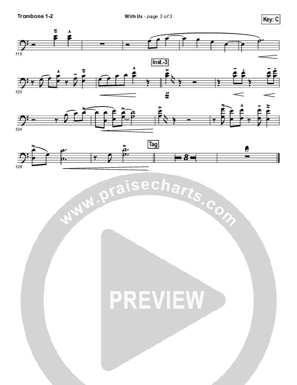 With Us Trombone 1/2 (Hillsong Worship)