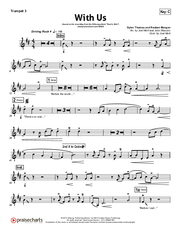 With Us Trumpet 3 (Hillsong Worship)