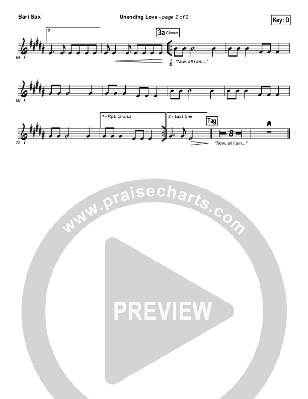 Unending Love Bari Sax (Hillsong Worship)